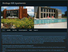 Tablet Screenshot of heritagehillapartments.com